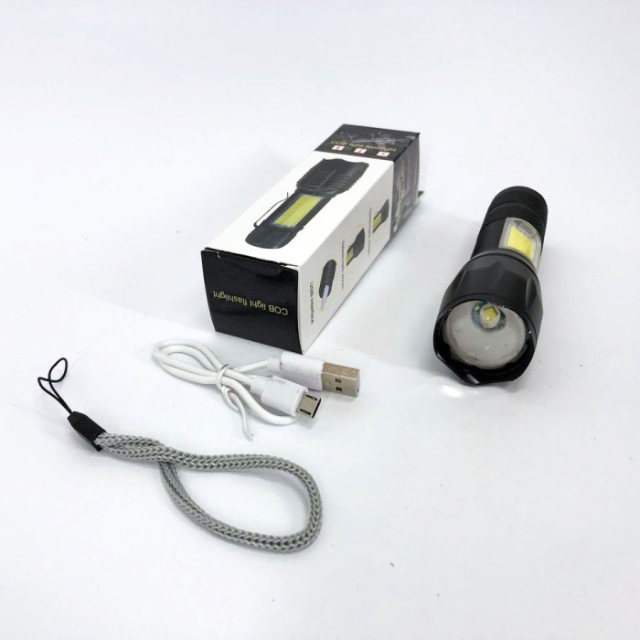 Ліхтарик акумуляторний ручний Bailong BL-29 діод T6 + COB зарядка від USB, ліхтарик led, водонепроникний