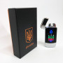 Дугова електроімпульсна запальничка із USB-зарядкою Україна LIGHTER HL-439. Колір: срібло