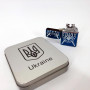 Дугова електроімпульсна USB Запальничка акумуляторна Україна металева коробка HL-446. Колір синій