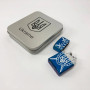 Дугова електроімпульсна USB Запальничка акумуляторна Україна металева коробка HL-446. Колір синій
