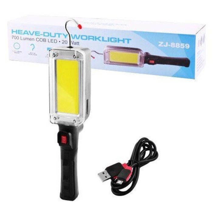 Ліхтар кемпінговий ZJ-8859-COB-3 акумуляторний 18650 х 2, зарядка від micro USB, з магнітом та гачком