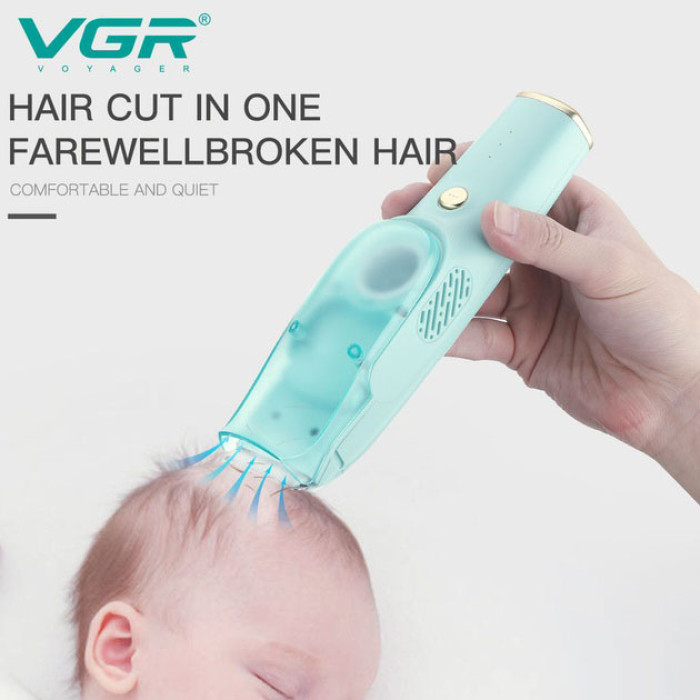 Машинка з витяжкою для стрижки дітей та немовлят VGR V-151 Baby зі змінними насадками