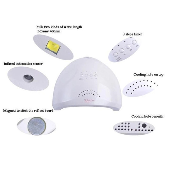 Сушарка для нігтів Sun one nail lamp FD77-1 Лампа для манікюру гель лаком Світлодіодна сушарка для нігтів