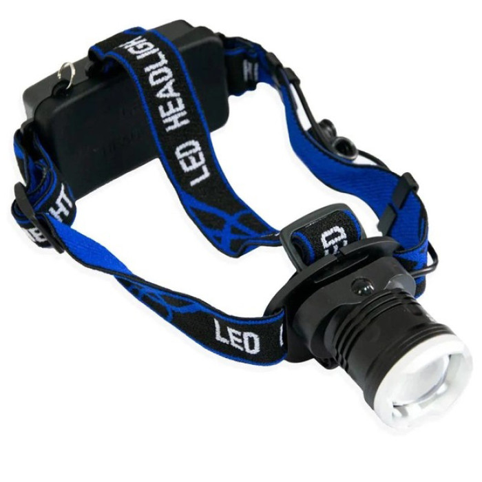 Налобний ліхтар Bailong BL-T24-P50 акумуляторний LED/Zoom 3 режими роботи, ліхтар на голову для риболовлі