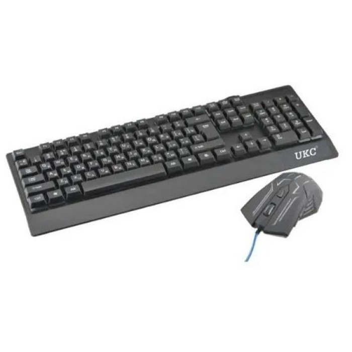 Клавіатура+мишка UKC з LED підсвічуванням від USB M-710, клавіатура ігрова з підсвічуванням та мишкою