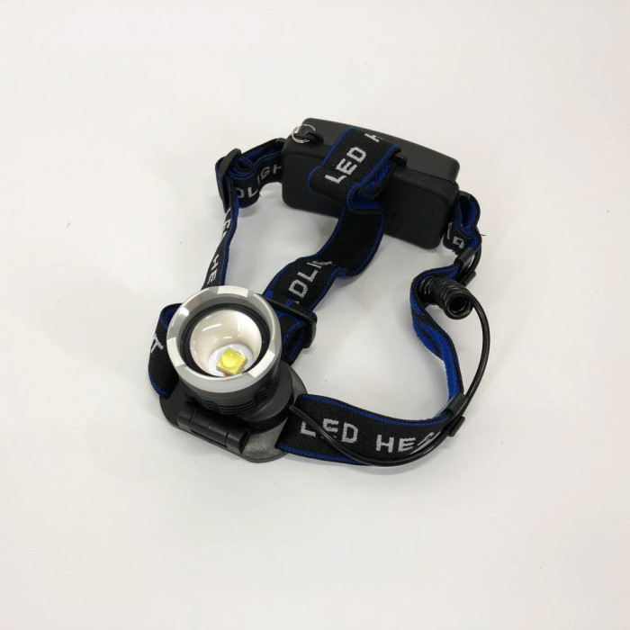 Налобний ліхтар Bailong BL-T24-P50 акумуляторний LED/Zoom 3 режими роботи, ліхтар на голову для риболовлі