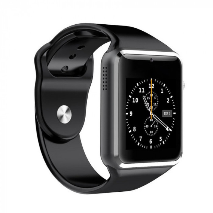 Смарт-годинник Smart Watch A1 розумний електронний зі слотом під sim-карту + карту пам'яті micro-sd. Колір: чорний