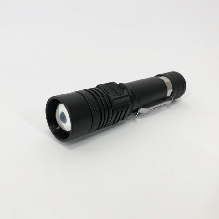 Тактичний ліхтар Bailong BL-518/8518-T6 3 режими роботи zoom з/в microUSB кейс, кишеньковий міні ліхтар
