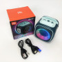 Портативна Bluetooth колонка TG359 7W з підсвічуванням RGB, акумуляторна колонка для музики. Колір: синій