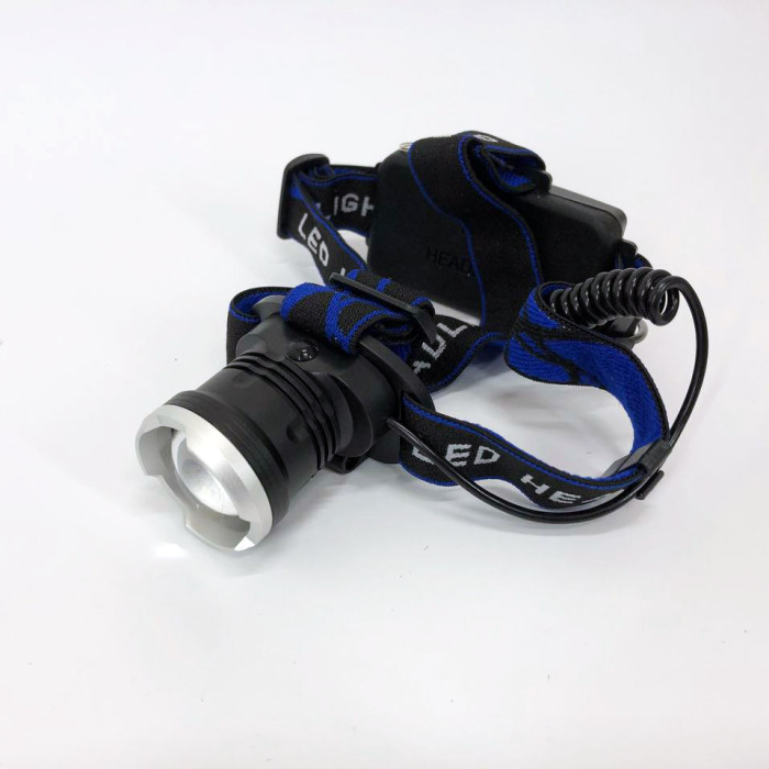 Налобний ліхтар Bailong BL-T24-P50 акумуляторний LED/Zoom 3 режими роботи, ліхтар на голову для риболовлі