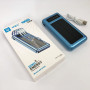 Портативний зарядний пристрій на 10000 mAh, Power Bank на сонячній батареї, заряджання. Колір: синій