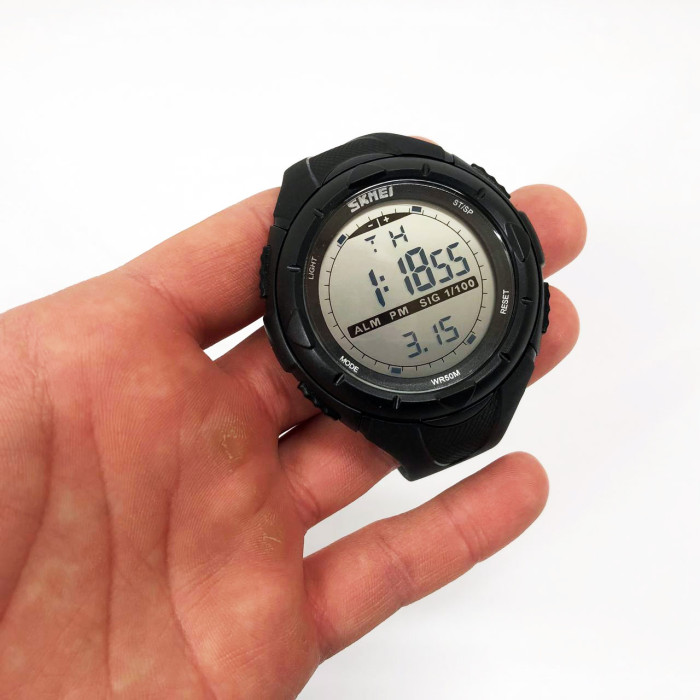 Чоловічий годинник SKMEI 1025BK ARMY BLACK, годинник тактичний протиударний. Колір: чорний