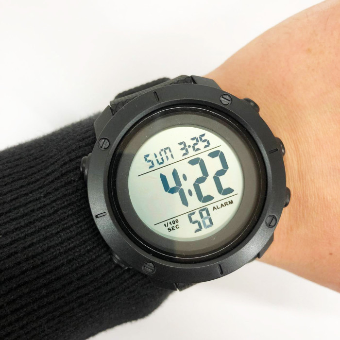 Годинник наручний чоловічий SKMEI 1508BKWT BLACK, годинник наручний електронний тактичний. Колір: чорний