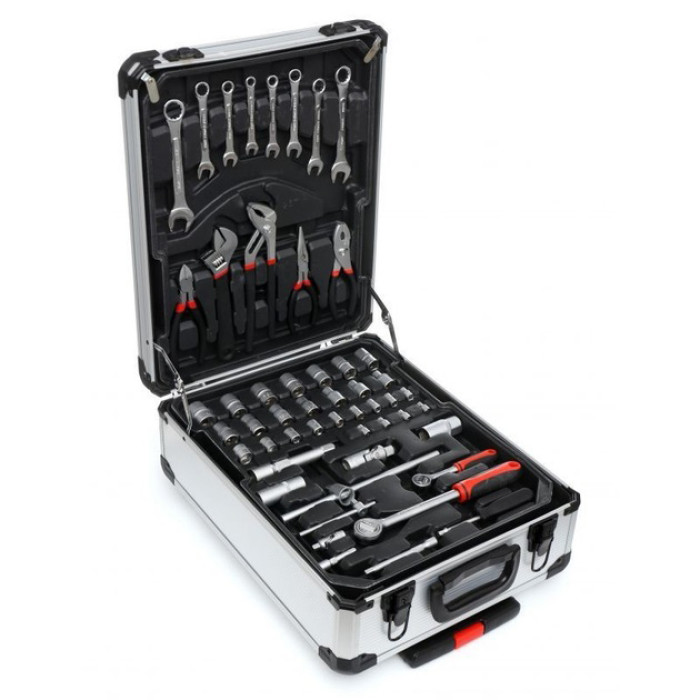Професійний набір інструментів Tools Set KRAFFTEC у валізі з тріскачкою із 408 предметів