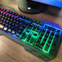 Клавіатура UKC KEYBOARD GK KW-900/4400 дротова з підсвічуванням мембранна
