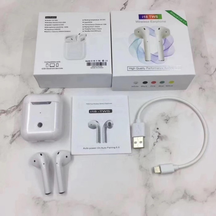 Навушники бездротові блютуз TWS i18 Touch 5.0