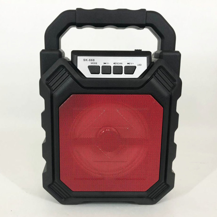 Бездротова портативна колонка Bluetooth YF-668BT. Колір: червоний