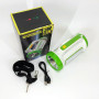 Ліхтар кемпінговий із сонячною панеллю 5158-LED-COB power bank, переносний ліхтар. Колір: зелений