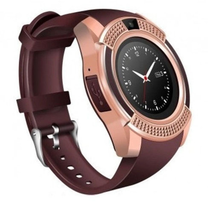 Розумні смарт-годинник Smart Watch V8. Колір: коричневый