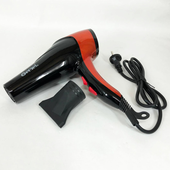 Фен GEMEI GM-1766 2.6 кВт АС, фен для голови, жіночий фен для волосся, фен сушка. Колір: помаранчевий