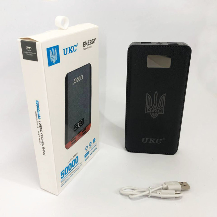 Акумулятор портативний павербанк POWER BANK UKC ART-4148/4204. 50000mah, 4USB, зовнішній акумулятор