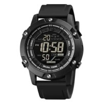 Годинник наручний чоловічий SKMEI 1762BK BLACK, Чоловічий армійський водостійкий тактичний годинник. Колір: чорний