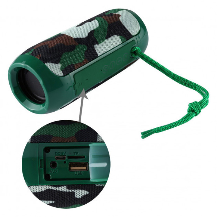 Bluetooth-колонка TG-117 портативна вологостійка. Колір: камуфляж