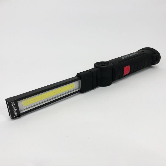 Світлодіодний ліхтар кемпінг W52 SMD + COB, червоний + білий, магніт, гачок, кемпінговий складний ліхтар