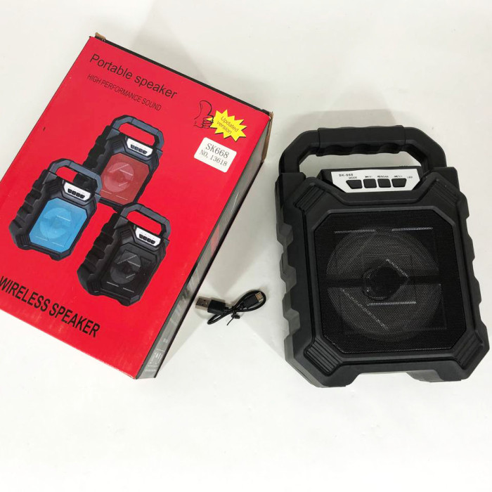Бездротова портативна колонка Bluetooth YF-668BT. Колір: чорний