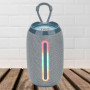 Портативна Bluetooth-колонка TG653 USB з ремінцем, гучна колонка для вечірки. Колір: сірий