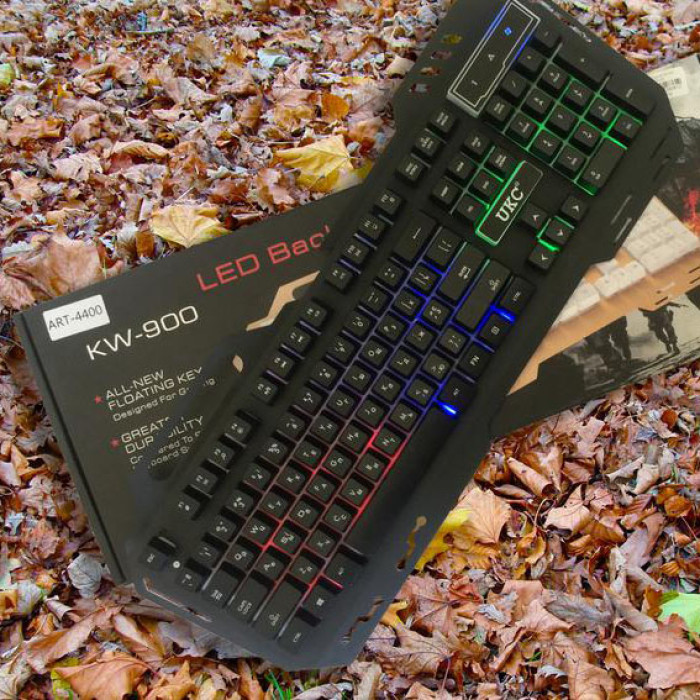 Клавіатура UKC KEYBOARD GK KW-900/4400 дротова з підсвічуванням мембранна