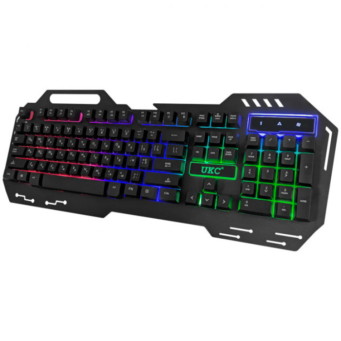 Клавіатура UKC KEYBOARD GK KW-900/4400 дротова з підсвічуванням мембранна