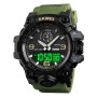 Годинник наручний чоловічий SKMEI 1586AG ARMY GREEN, чоловічий армійський водостійкий тактичний. Колір: зелений