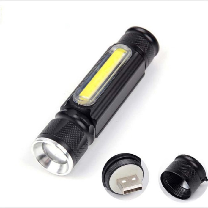 Ліхтарик портативний світлодіодний Police BL-516/616-T6-COB з USB-зарядкою, магнітом та функцією зуму