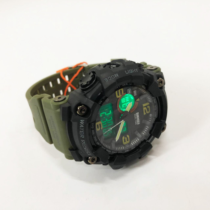 Годинник наручний чоловічий SKMEI 1520AG ARMY GREEN, військовий чоловічий наручний годинник зелений. Колір: зелений