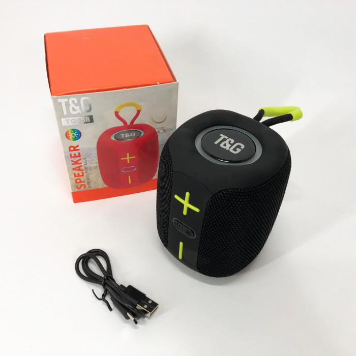 Портативна Bluetooth колонка TG658 8W з RGB підсвічуванням, Бездротова колонка потужна. Колір: чорний