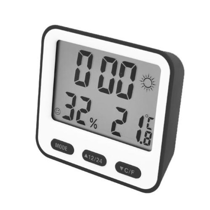Термометр з гігрометром 854. Колір: чорний