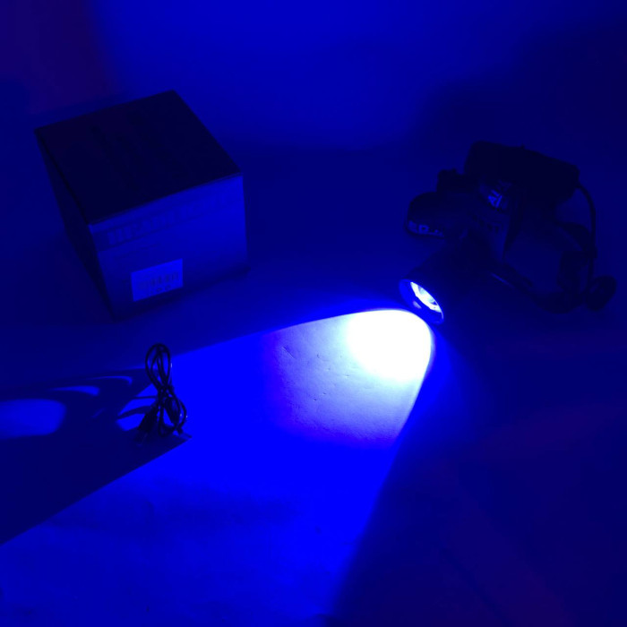 Ліхтарик налобний PLD-A12-2PM10-2TG (WHITE+UV), Ліхтар акумуляторний для риболовлі, Ліхтарик налобний потужний