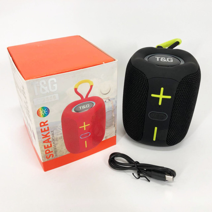 Портативна Bluetooth колонка TG658 8W з RGB підсвічуванням, Бездротова колонка потужна. Колір: чорний