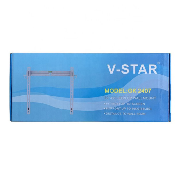Кріплення настінне для телевізора кронштейн 30-80 дюймів V-STAR GK 2407, Кріплення для ТБ з регулюванням